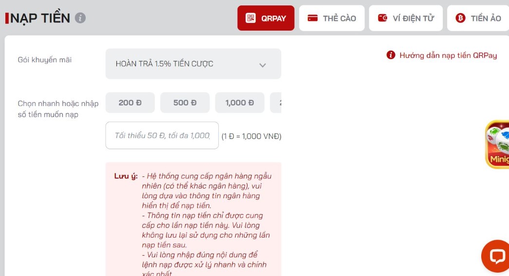 nạp tiền red88 là điều kiện bắt buộc